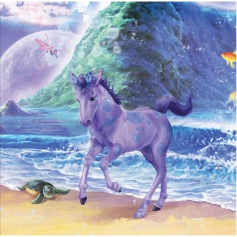 baby Horse Running on the Beach