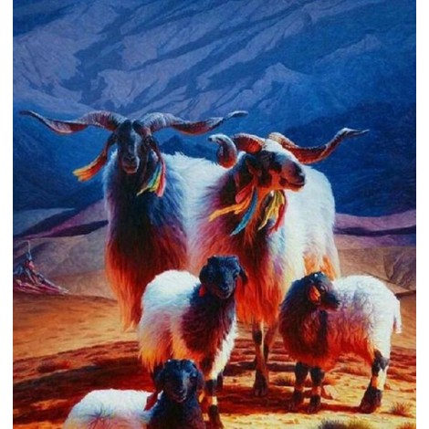 Goat Family - Paint with Diamonds