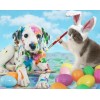 Dog & Cat Celebrating Easter