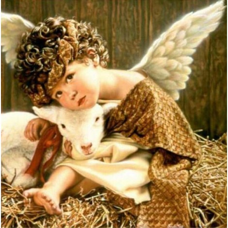 Angel Baby with Lamb