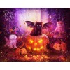 Bat Cat & Glowing Pumpkin