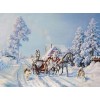 Horse Cart on Snowy Road