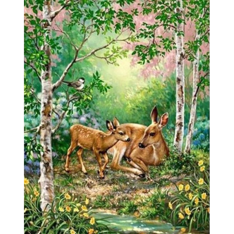 Mother Deer with Bab...