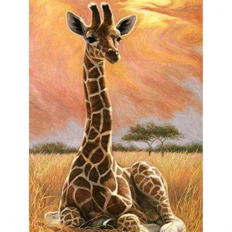 Giraffe Baby - Diamond Painting Kit