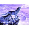 Wolf & Cubs Howling - Diamond Painting Kit