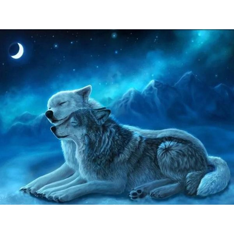 Loving Wolf Pair in ...