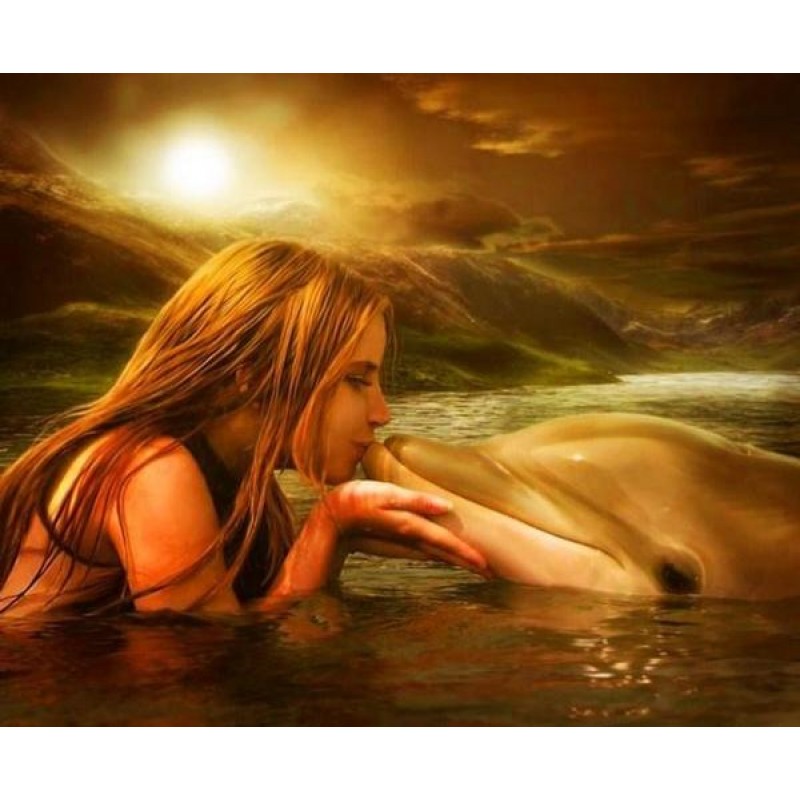 Girl Kissing the Dol...