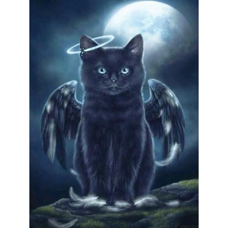 Fantasy Black Cat Di...