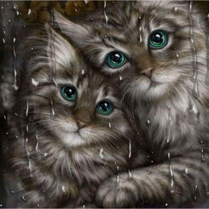 Lovely Cats with Gre...