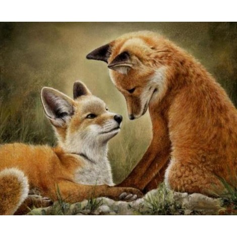 Fox Cubs - Paint by Diamonds