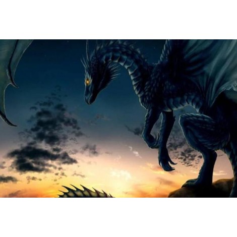 Giant Blue Dragon - Paint by Diamonds