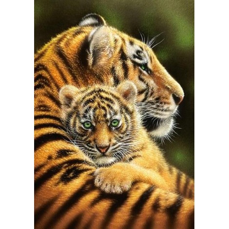 Tiger & Cub Hugging