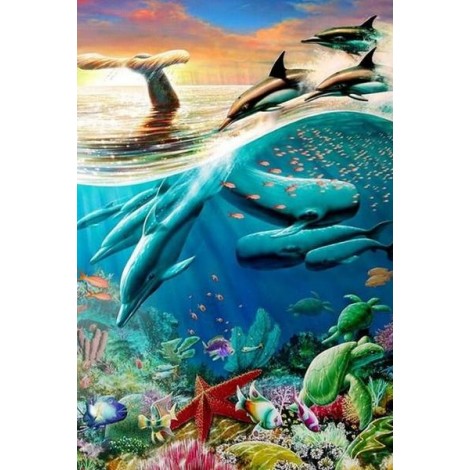 Killer Whales & Dolphins Diamond Painting