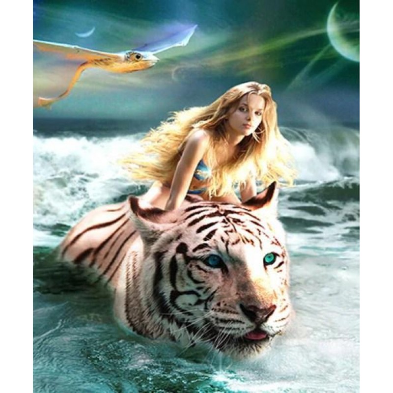 Girl Riding a White ...