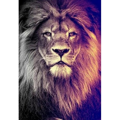 Gazing Lion - Paint by Diamonds