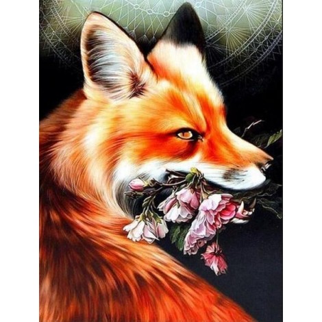 Fox & Blossoms - Paint by Diamonds