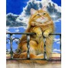 Fluffy Brown Cat - Diamond Painting Kit