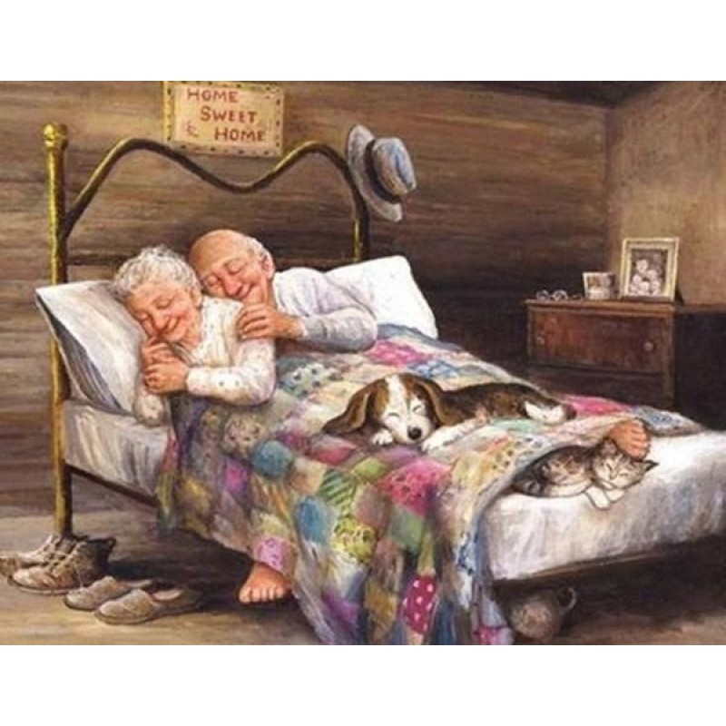 Sleeping Old Couple ...