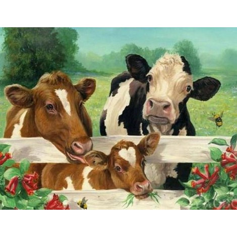 Cow Family - Paint with Diamonds