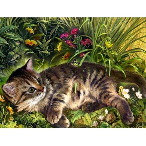 Garden Cat - Paint by Diamonds