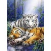 White & Brown Tigers Diamond Painting