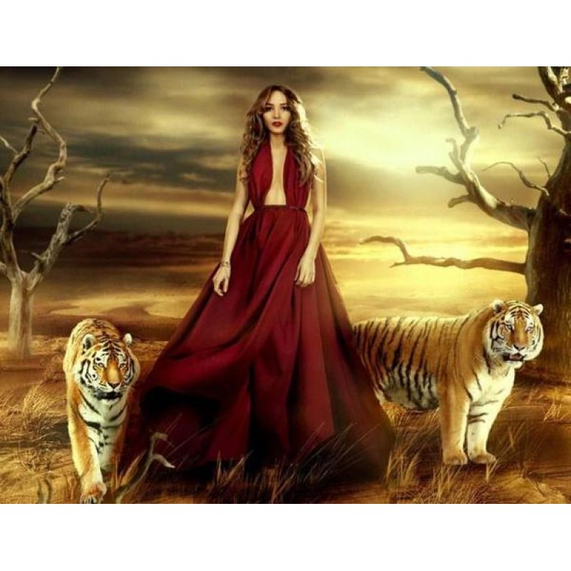 Girl & Tigers Di...