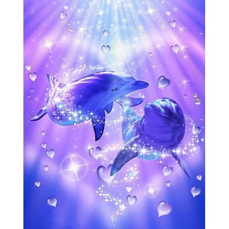 Loving Dolphins - Paint with Diamonds