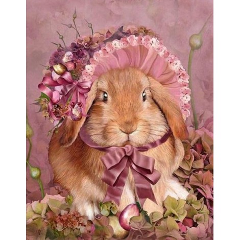 Bunny with Floral Hat