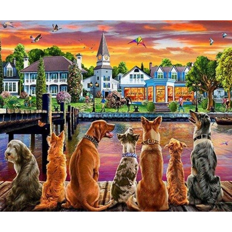 Group of Dogs Beside...