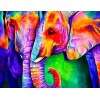 Colorful Elephant Pair