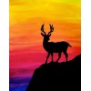 Colorful Sky & Deer Painting