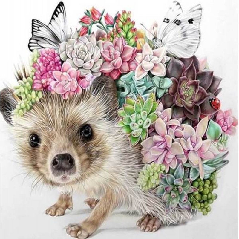 Hedgehog Floral Art