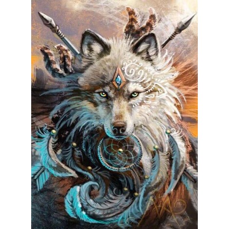 Wolf Warrior DIY Painting