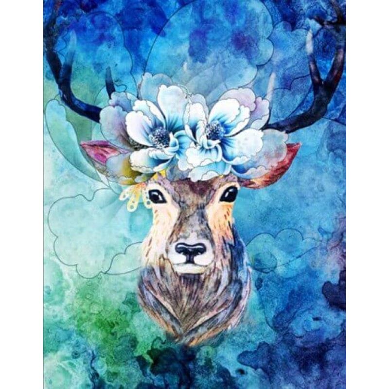 Deer Floral Art