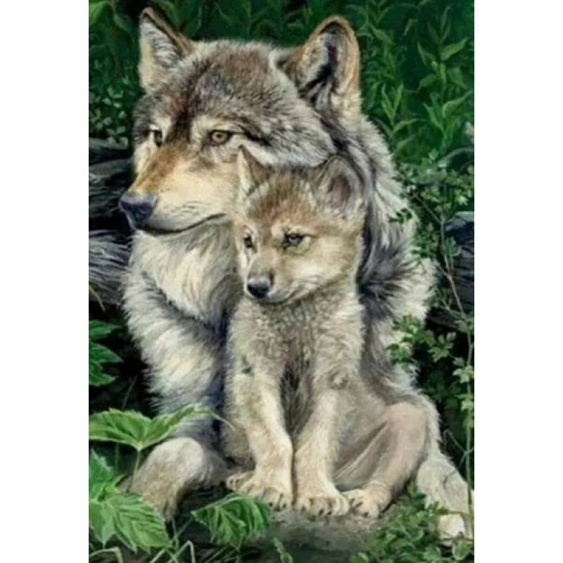Wolf with Baby Diamo...