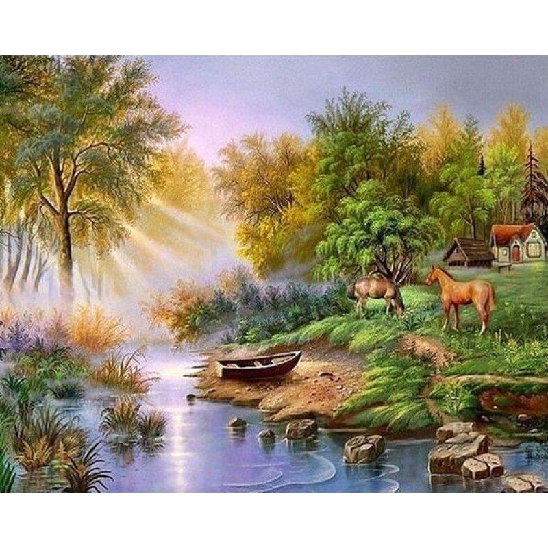 Horses Grazing by th...