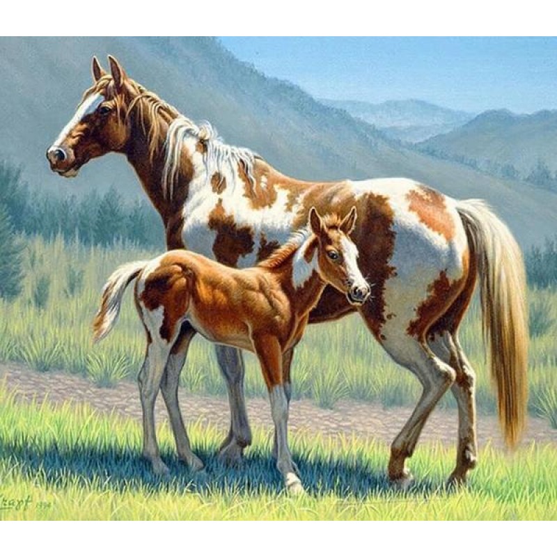 Horse with Foal Diam...