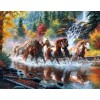 Horses Running in the Forest
