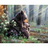 Bear with Baby in the Forest