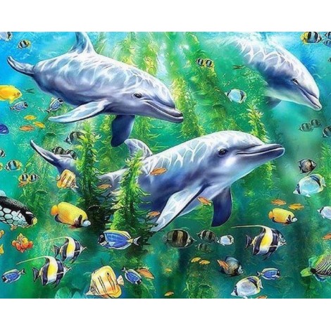 Dolphins DIY Diamond Painting Kit