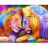 Colorful Lion & Lioness