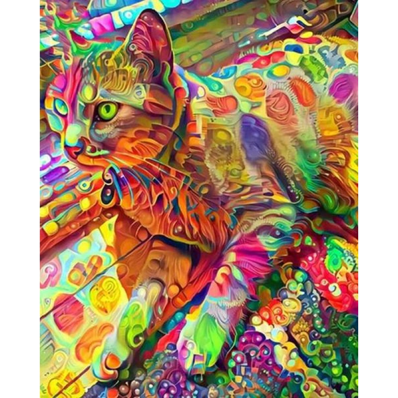 Psychedelic Cat - Di...