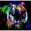 Colorful Neon Tiger - Paint with Diamonds