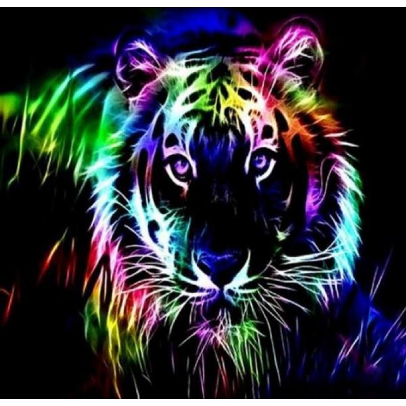 Colorful Neon Tiger ...