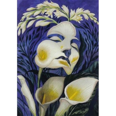 Lady & Flowers Art DIY Diamond Painting