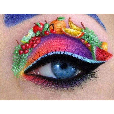 Fruit Art on Colorful Eye DIY Painting