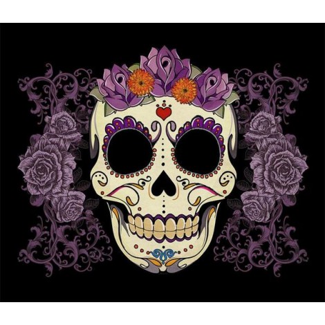 Sugar Skull & Flowers Diamond Painting