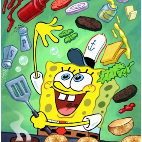 Spongebob-Painting with Diamond