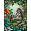 Hedgehogs Cartoon Family Diamond Painting