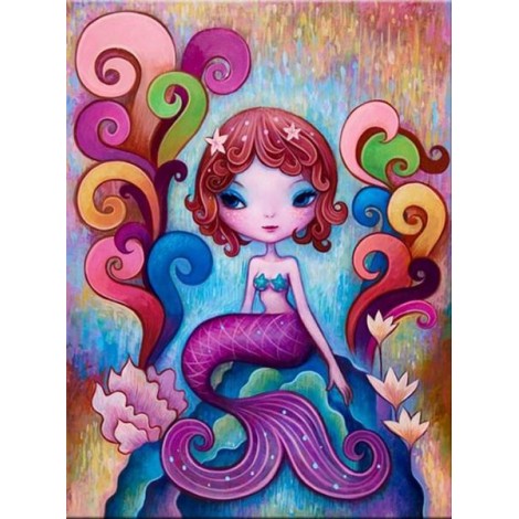 Cute Little Mermaid - Paint by Diamonds